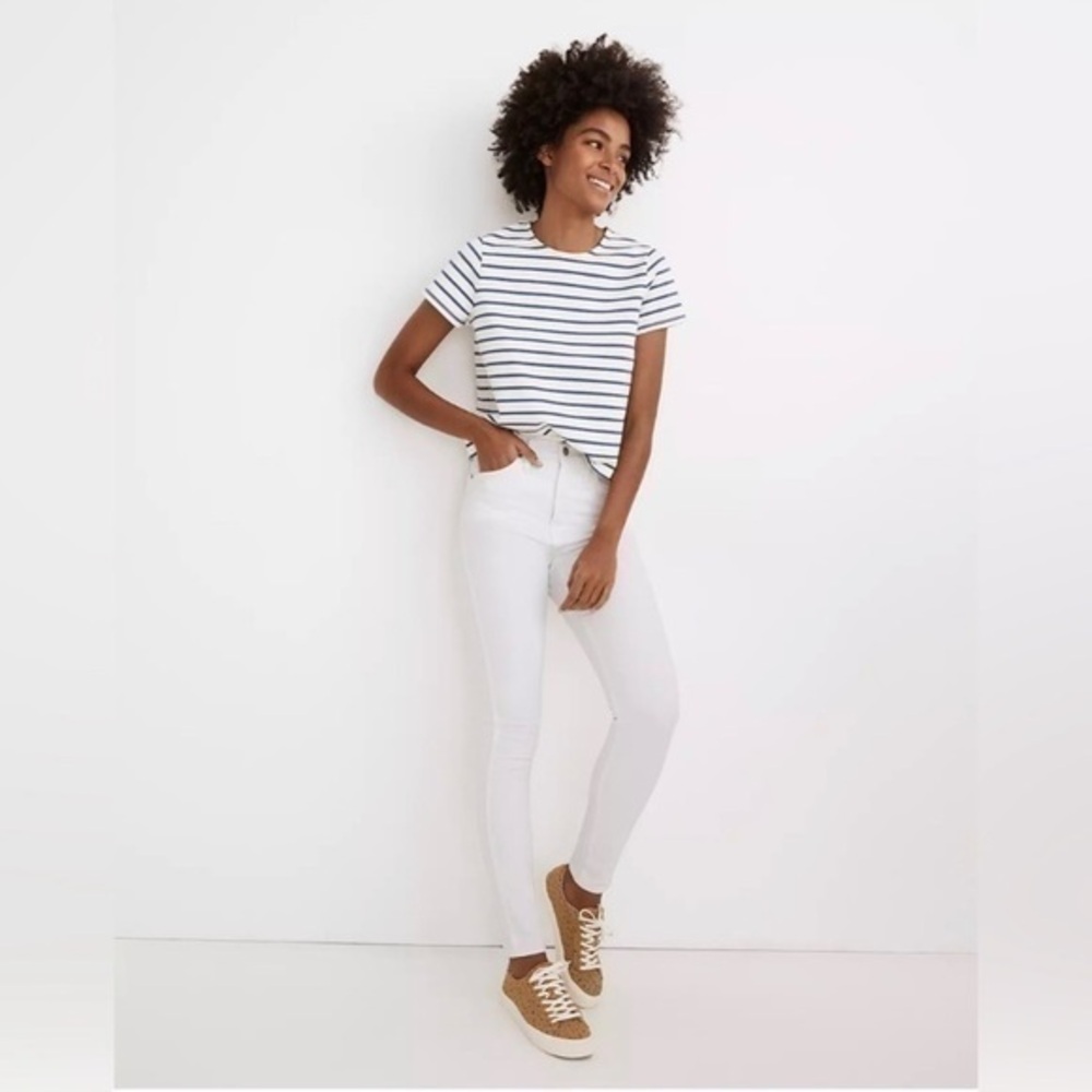 Madewell Pure White 10" High-Rise Skinny Jeans Size 31